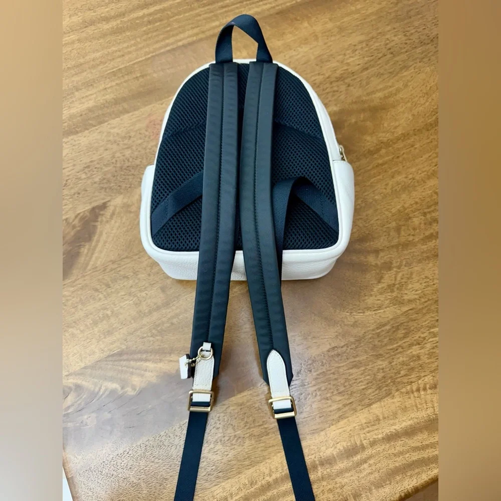 Coach Ivory Pebbled Leather Mini Backpack with Gold Hardware - Picture 4 of 5